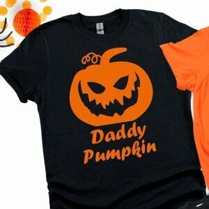 Matching Family Halloween Pumpkin shirts, Daddy Mummy Baby Pumpkin Tshirt, Funny